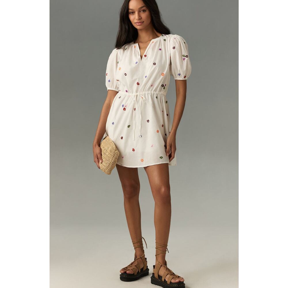 nwt ANTHROPOLOGIE VELVET by Graham and Spencer Embroidered Deess - Picture 2 of 4